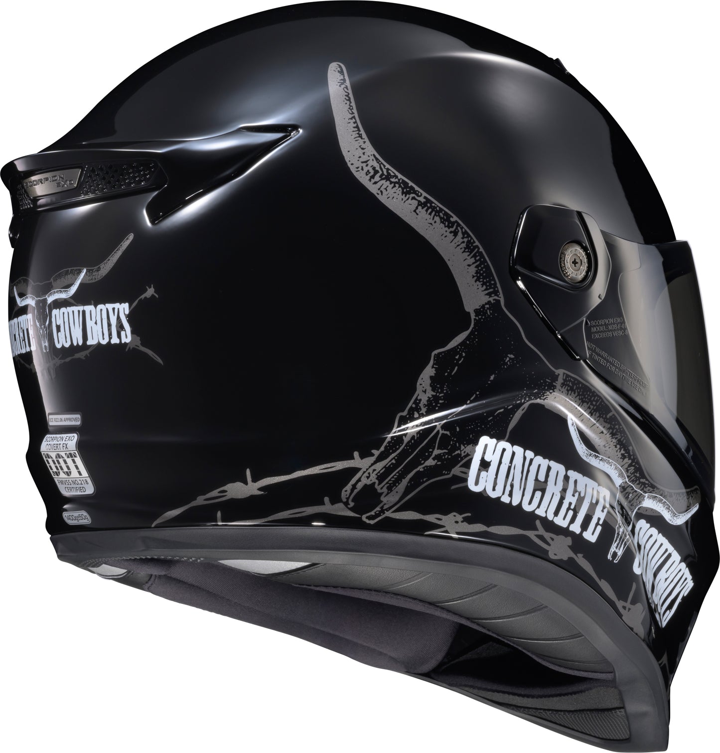 Covert Fx Full Face Helmet Caiman Gloss Black Xl