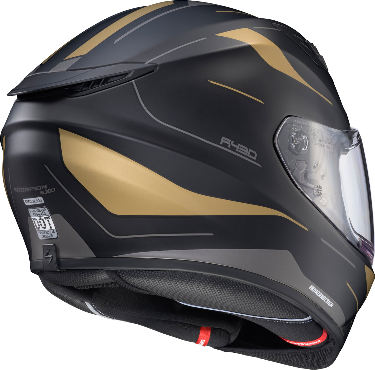 Exo-r430 Full Face Helmet Lone Star 2 Black/gold Xl