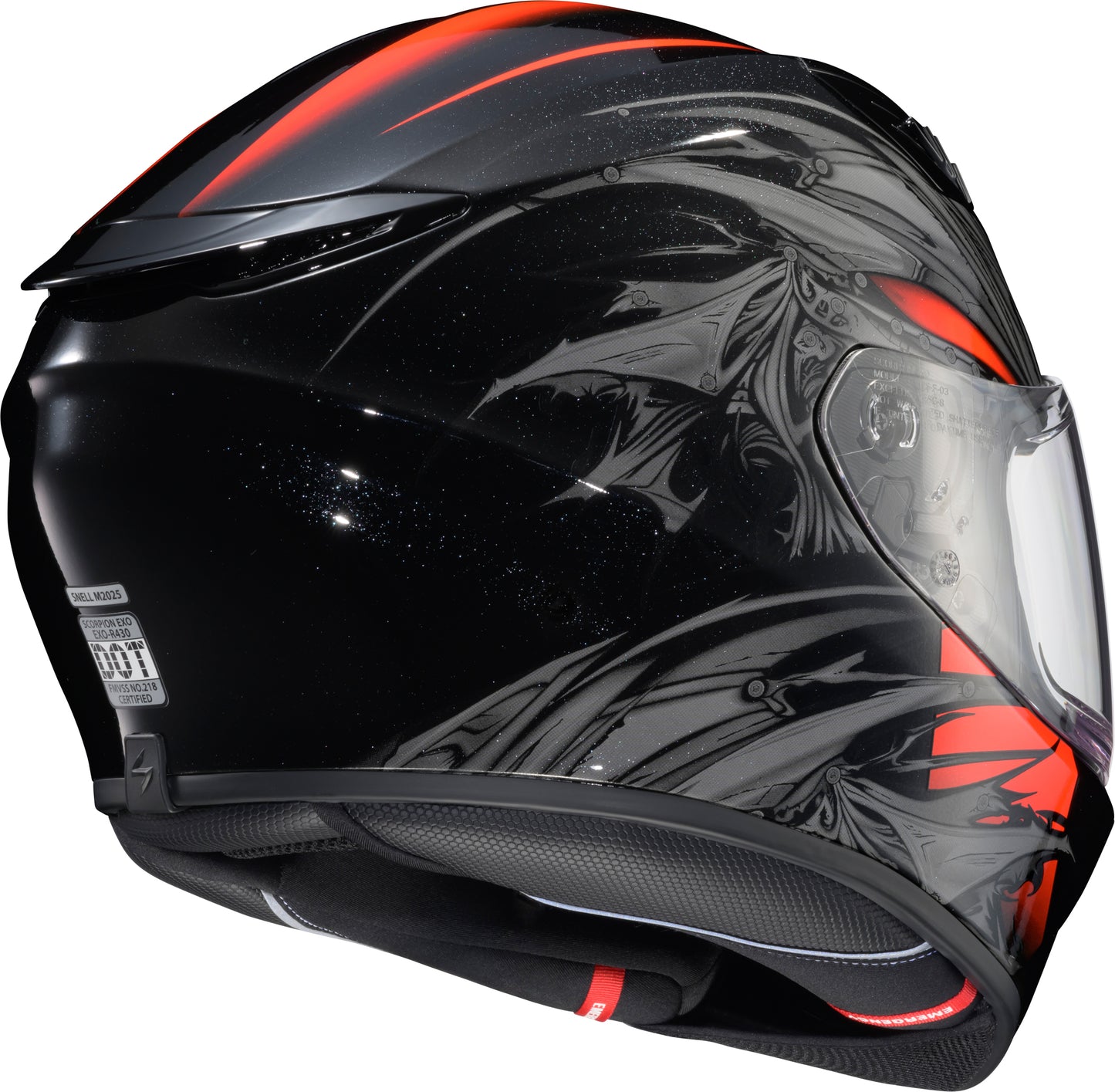 Exo-r430 Full Face Helmet Wyvern Blk/red Xl