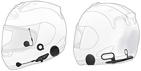 10u Bt Comm System W/handlebar Remote For Arai Ff Helmets