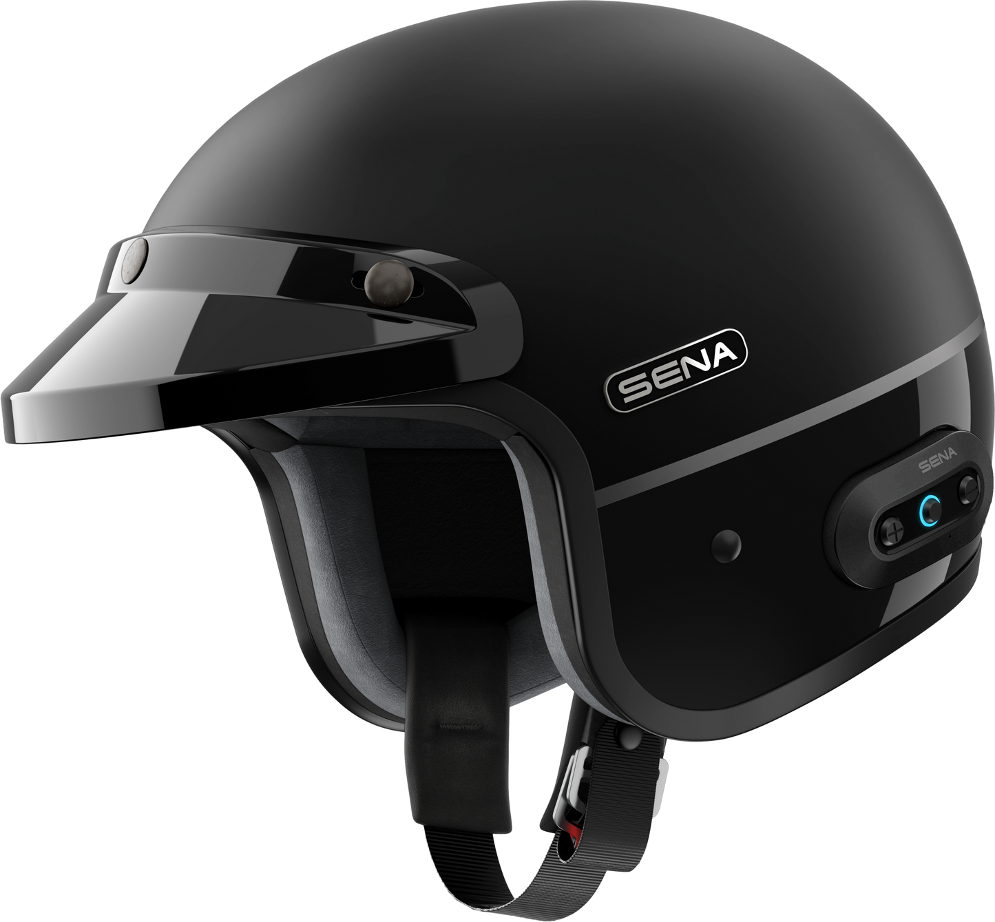 Surge Open Face Helmet W/mesh Matte Black/glossy Black Xl