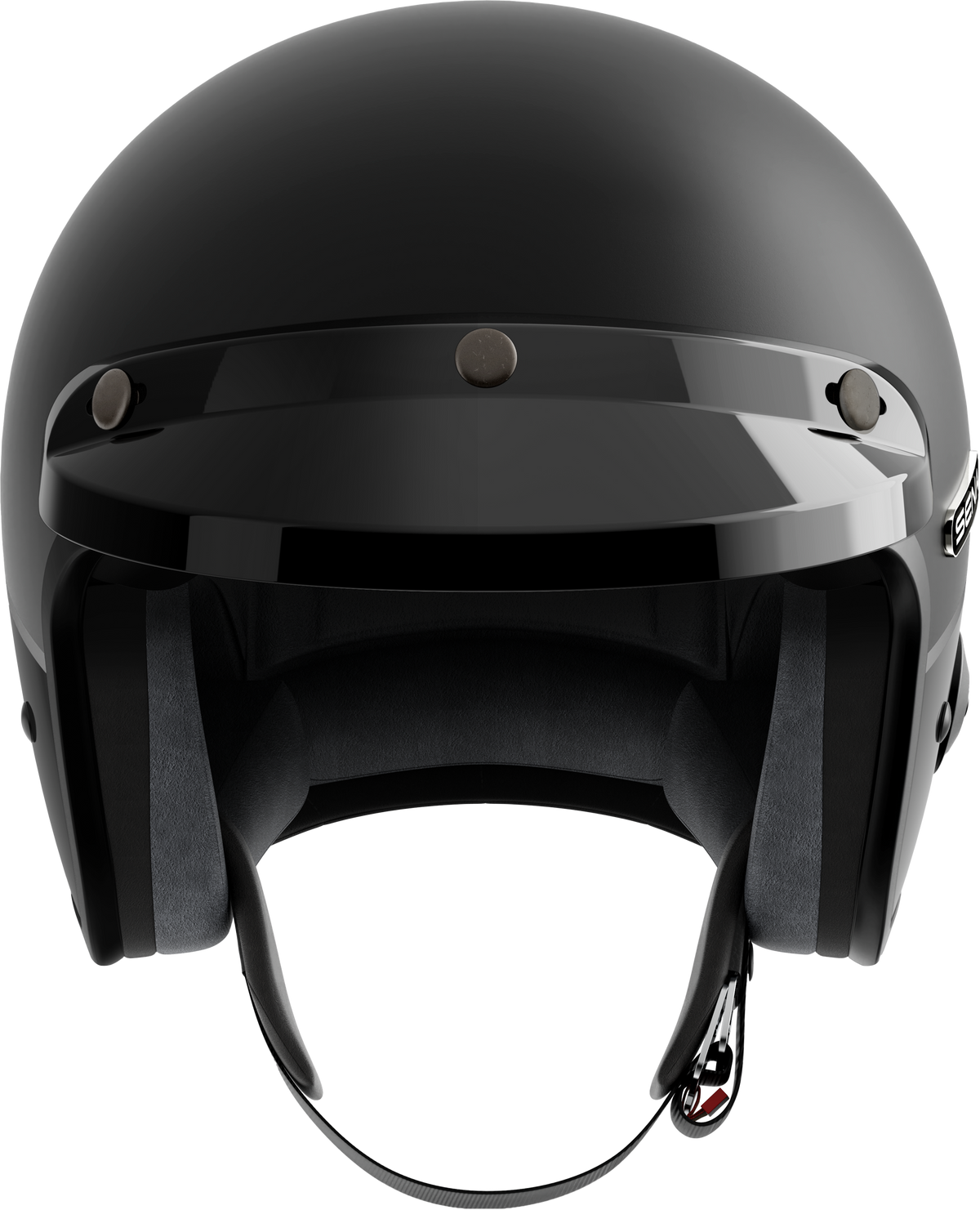 Surge Open Face Helmet W/mesh Matte Black/glossy Black Xl