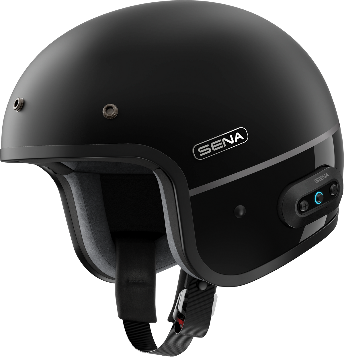 Surge Open Face Helmet W/mesh Matte Black/glossy Black Xl