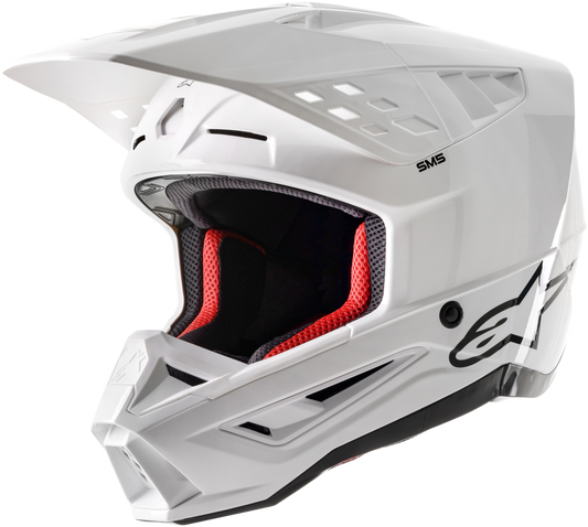 S M5 Solid Helmet White Glossy Sm