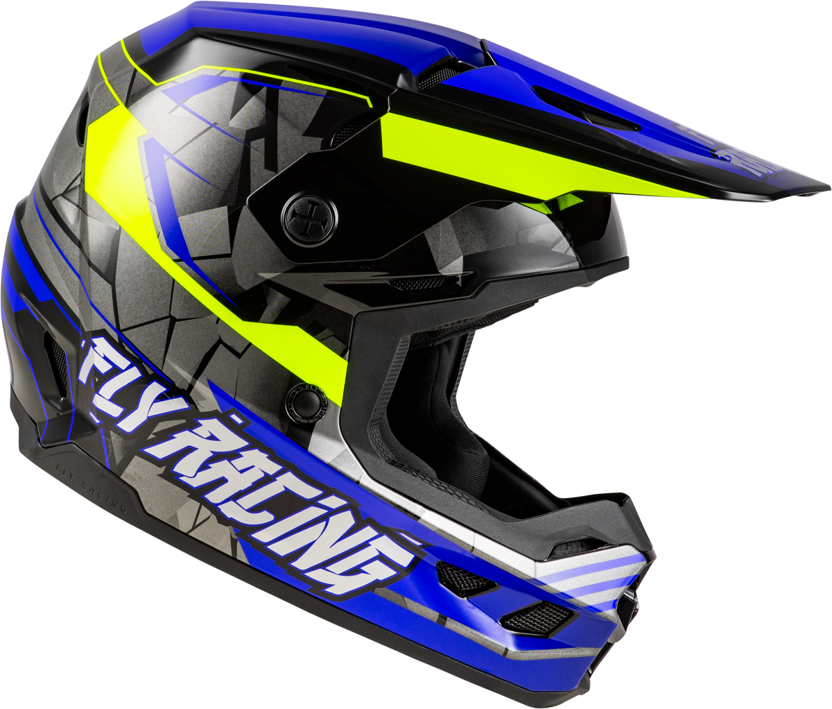 Youth Kinetic Scorched Helmet Blue/Grey/Hi Vis Ys