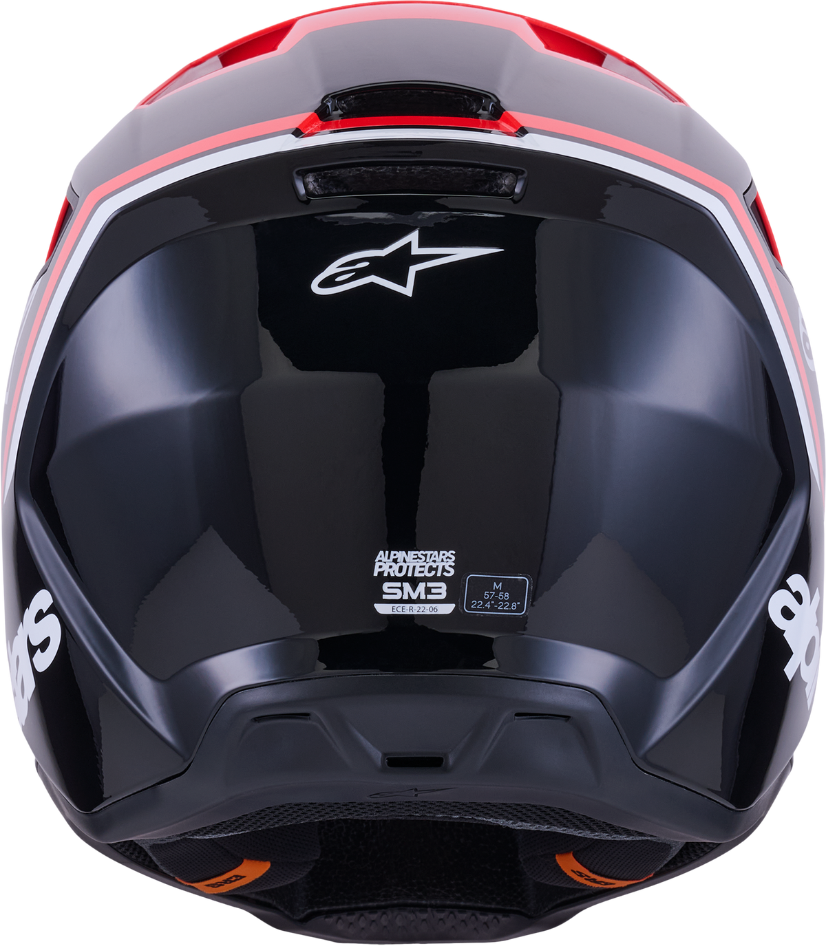 Sm3 Radium Helmet Blk/Red Fluo/White Glossy 2x