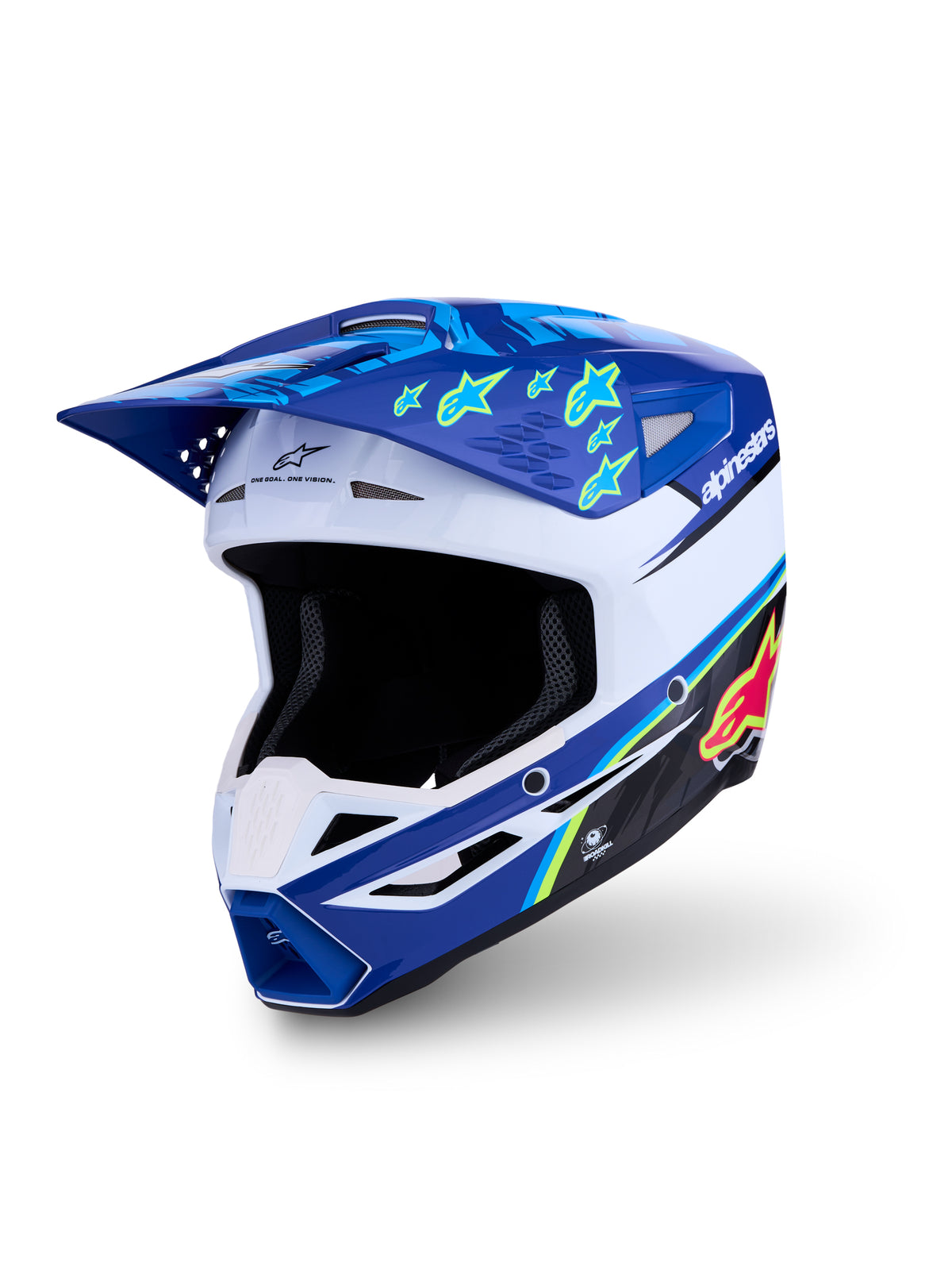 S M3 Falcon Helmet Ece06/Dot Blu/Wh/Blk/Pink Fl/Yl Fl Gl Md