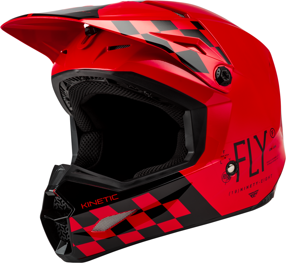 Yth Kinetic Lite Rival Helmet Gloss Red/Black Ym