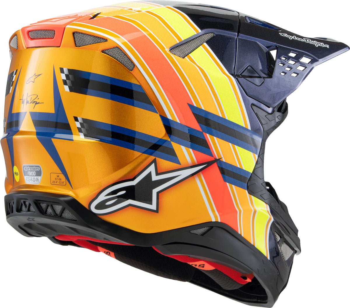 S M10 Tld Edition 25 Helmet Drk Blu/Org/Ylw Fluo/Red Xs