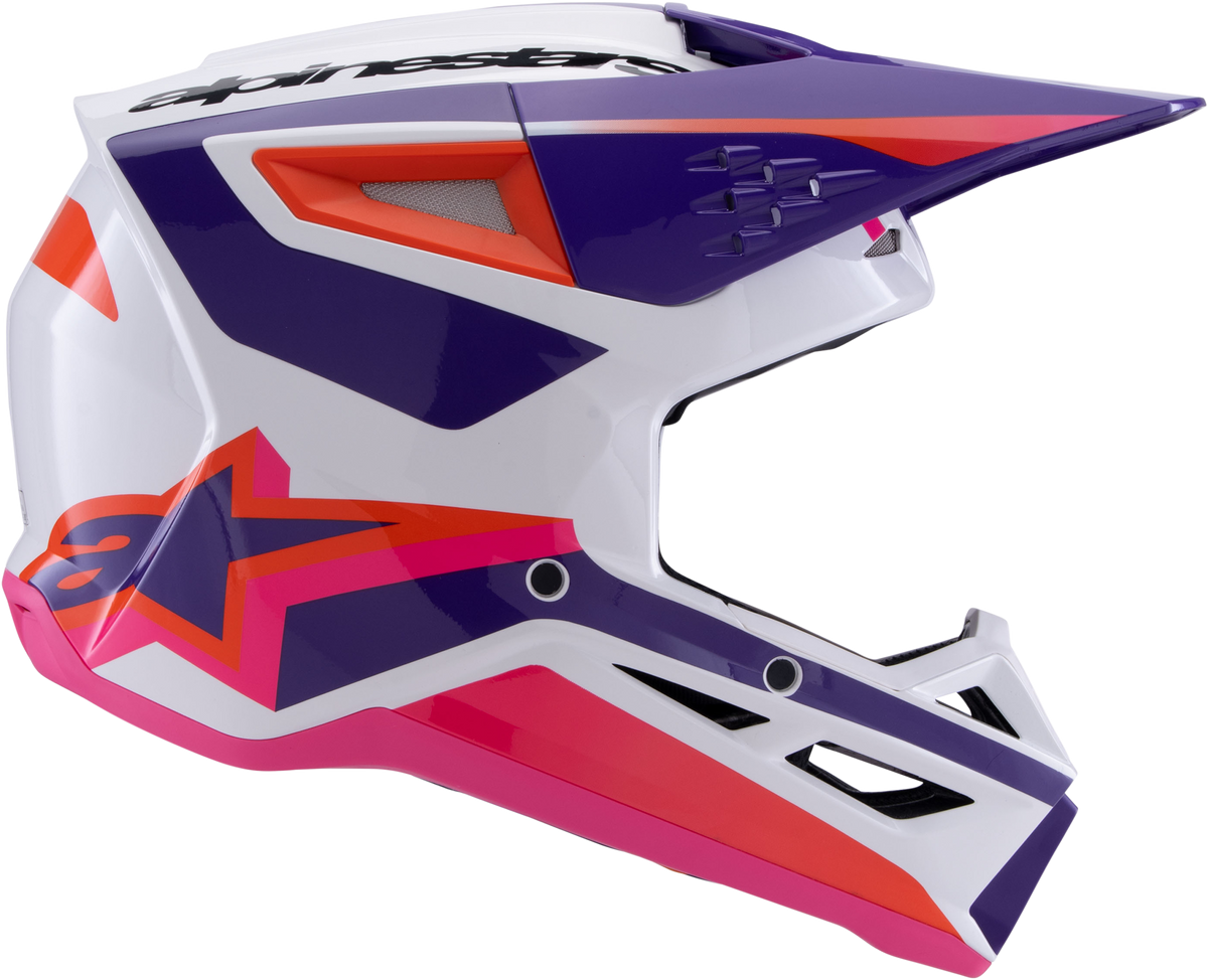 Sm3 Heat Helmet White/Purple/Pink Glossy Xs