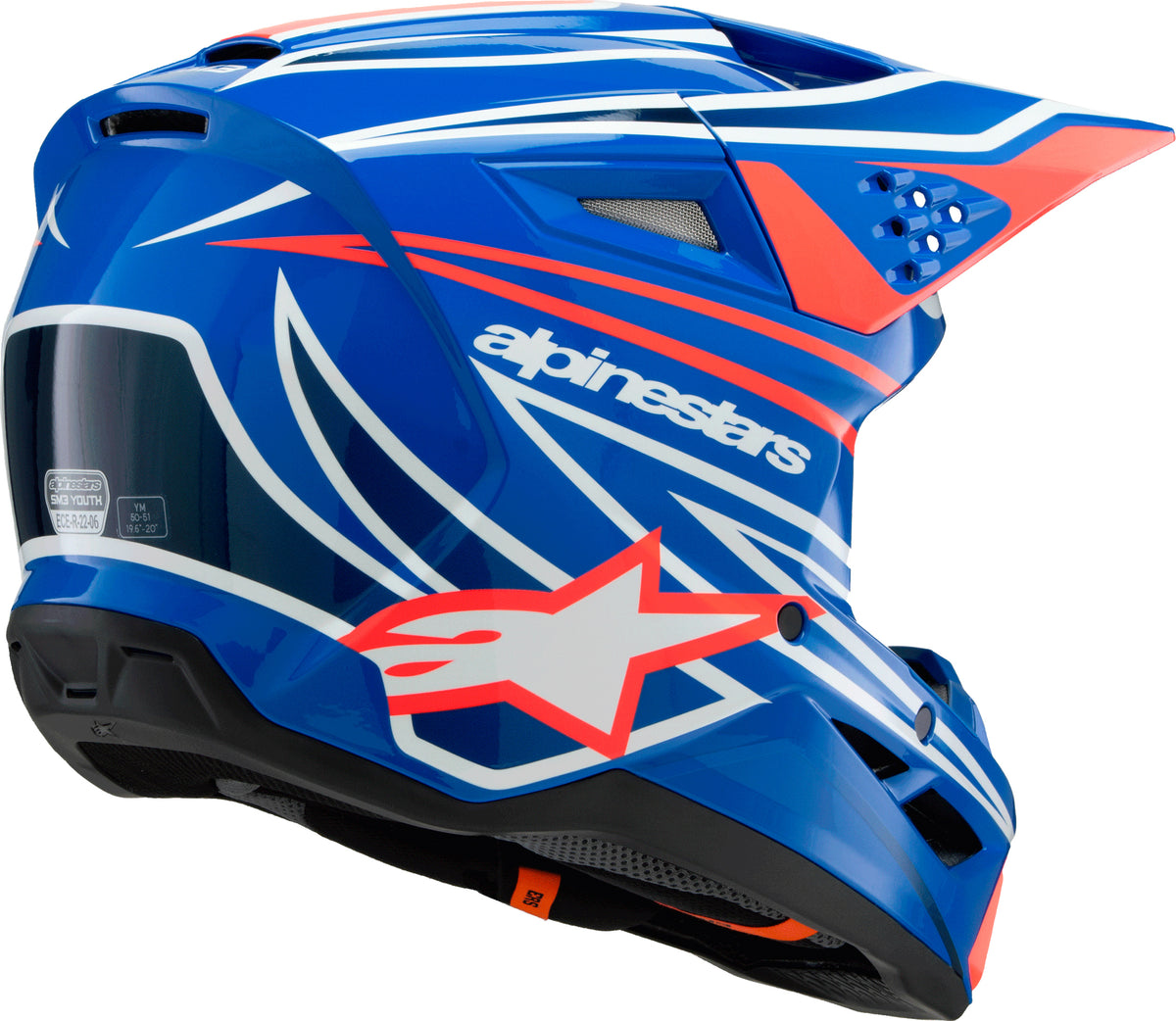 Sm3 Youth Wurx Helmet Blue/Red/Wht/Blk Ym