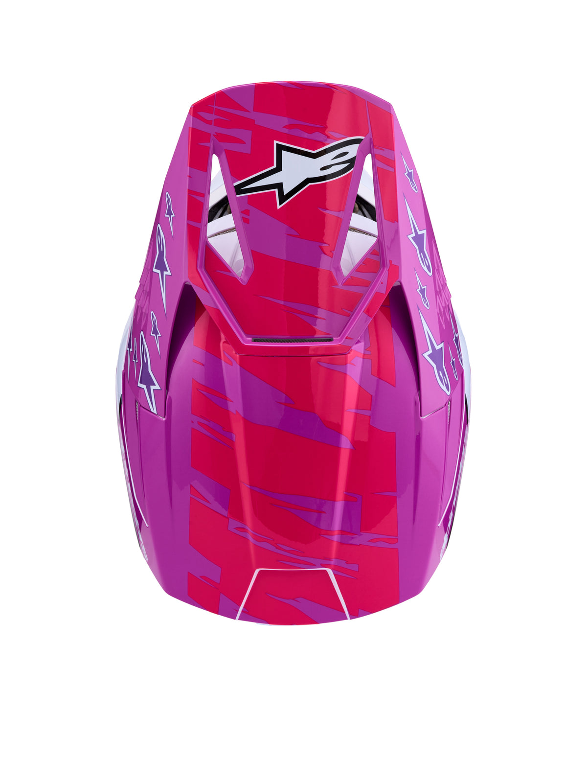 S M3 Falcon Helmet Ece06/Dot Prpl/Wht/Blk/Pink Fl Gl Md