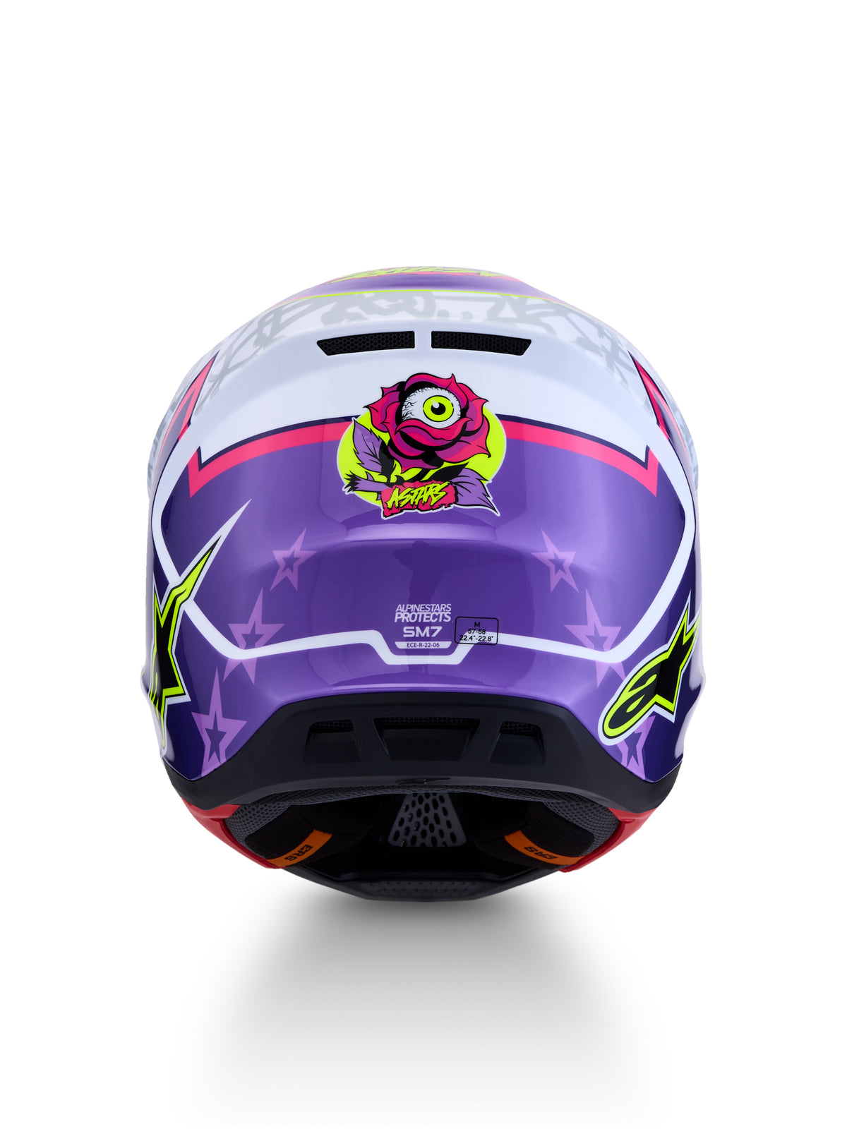 S M7 Blaster Helmet Ece06/Dot Prpl/Pink/Wht Glossy Lg