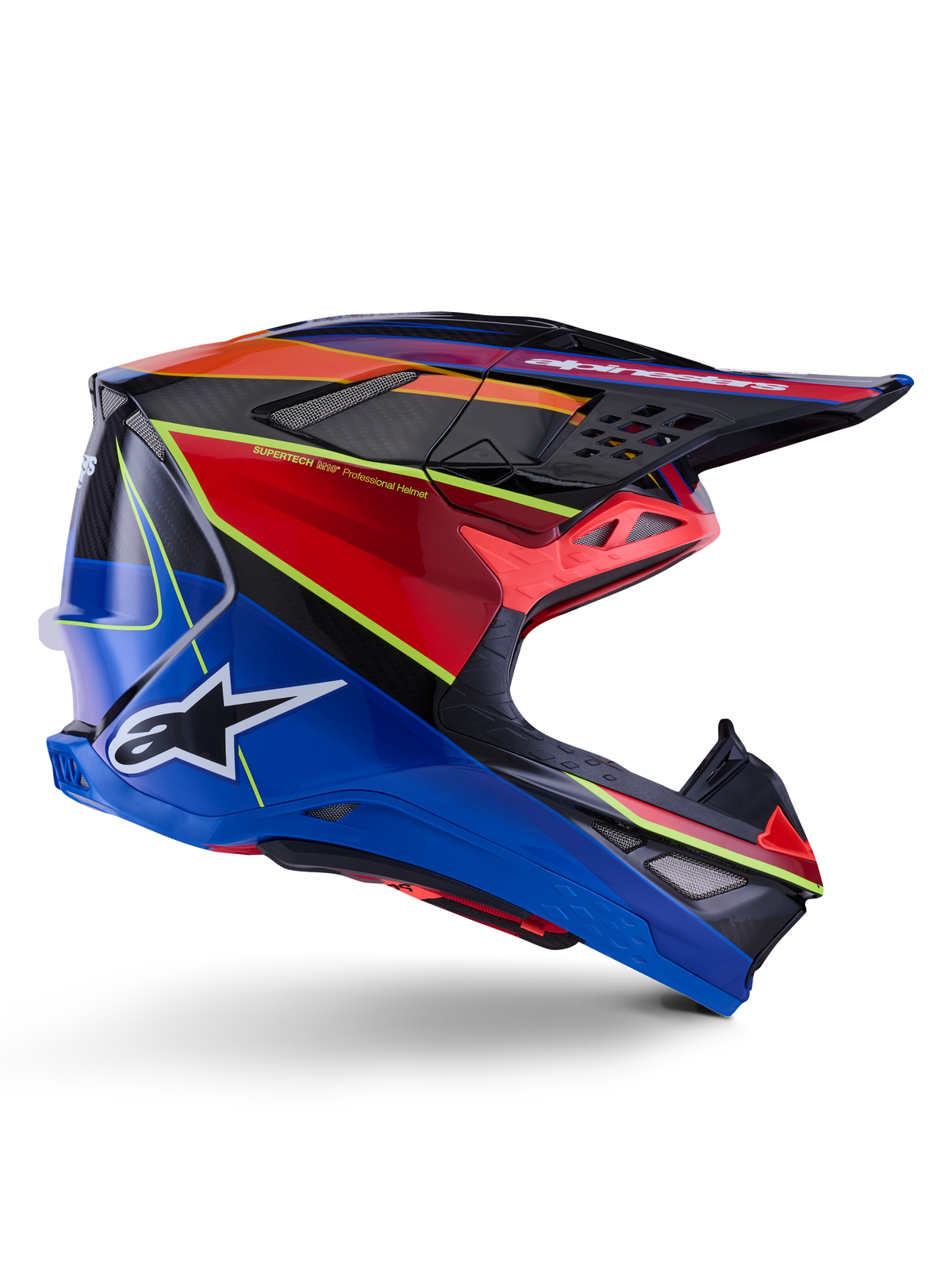 Supertech S M10 Era Helmet Blu/Rd/Ylw Fluo Glossy Sm