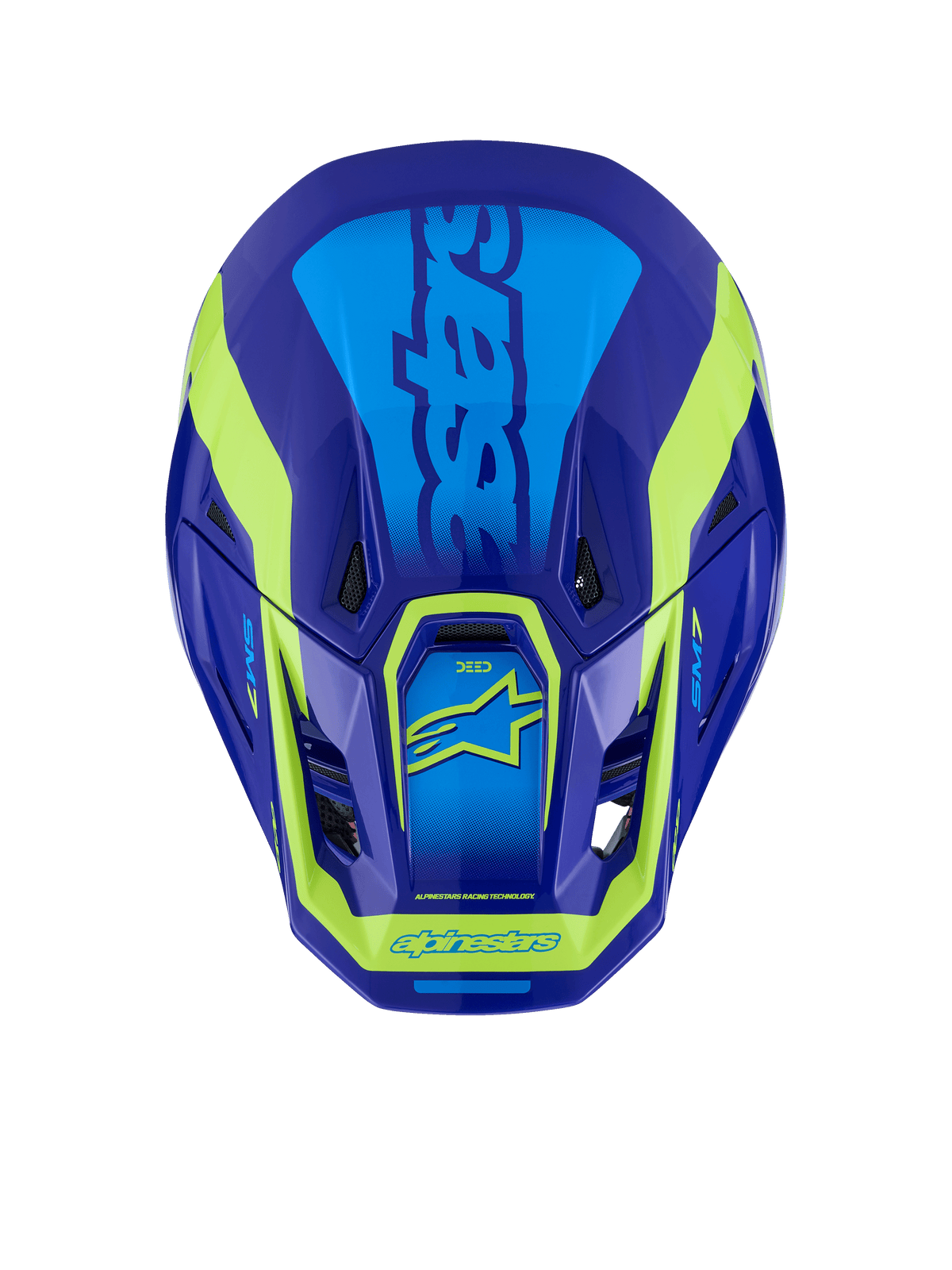 Sm7 Deed Helmet Blue/Ylw Fluo Glossy Sm