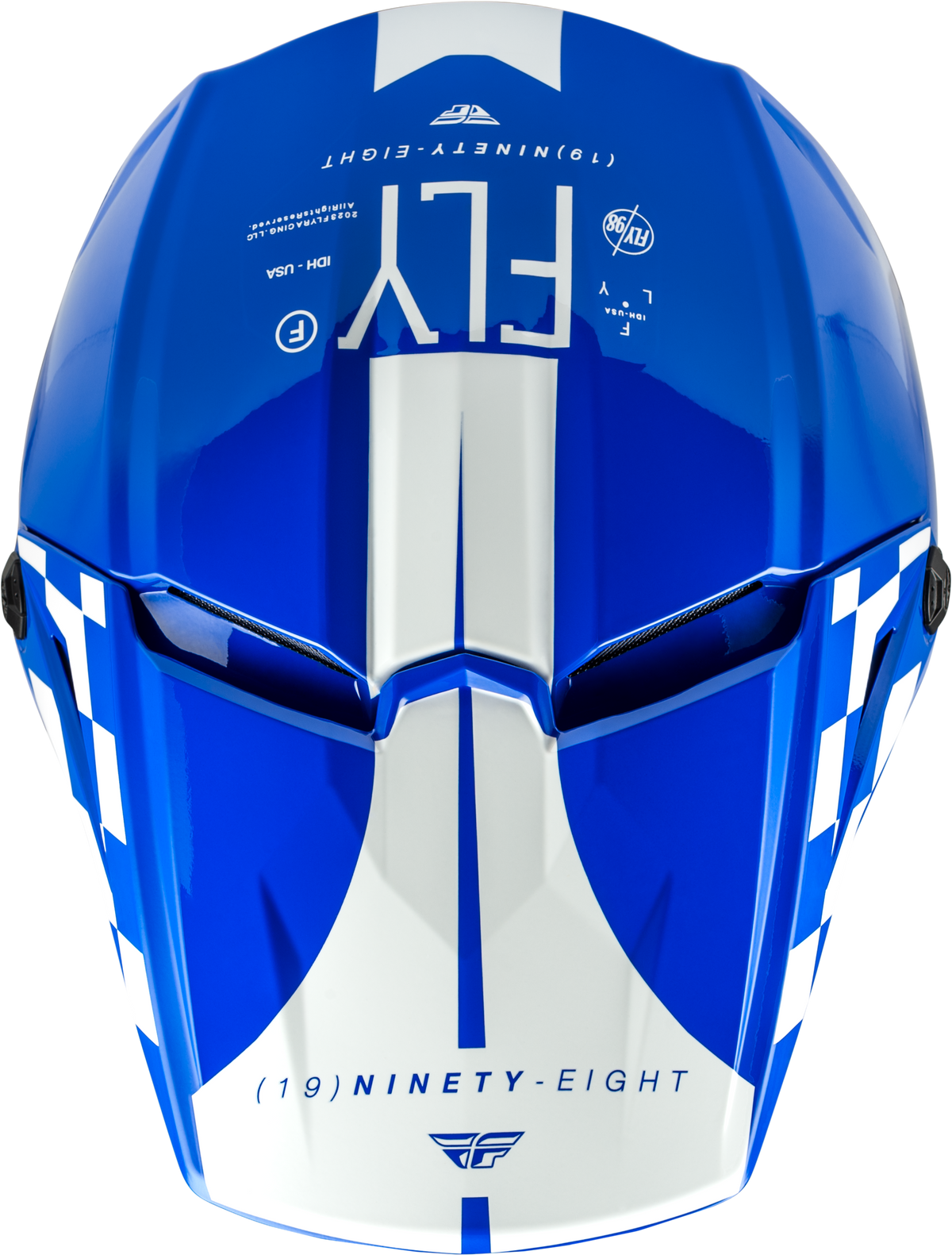 Yth Kinetic Lite Rival Helmet Gloss Blue/White Yl