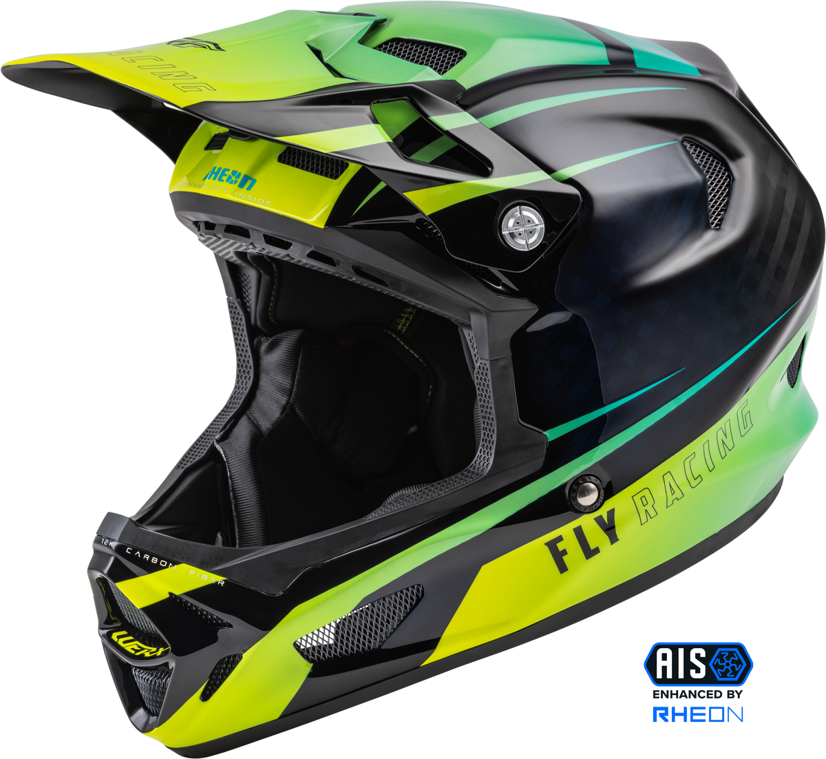 Werx R Helmet Hi Vis/Teal Carbon Xs