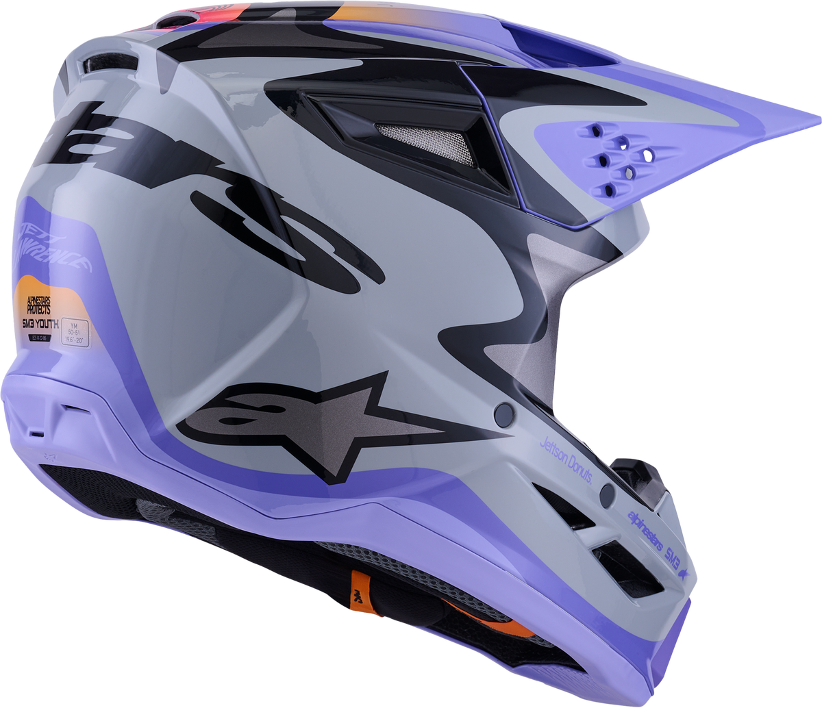 Jettson Sm3 Helmet Gry/Purp/Blk Glossy Lg