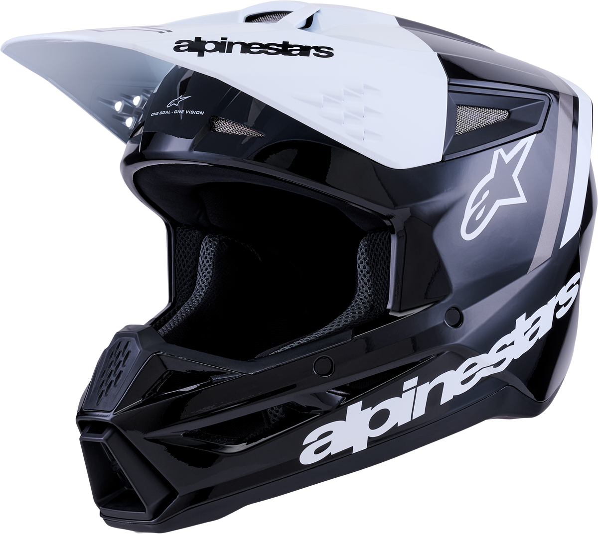 Sm3 Radium Helmet Blk/Wht/Gry Glossy Sm