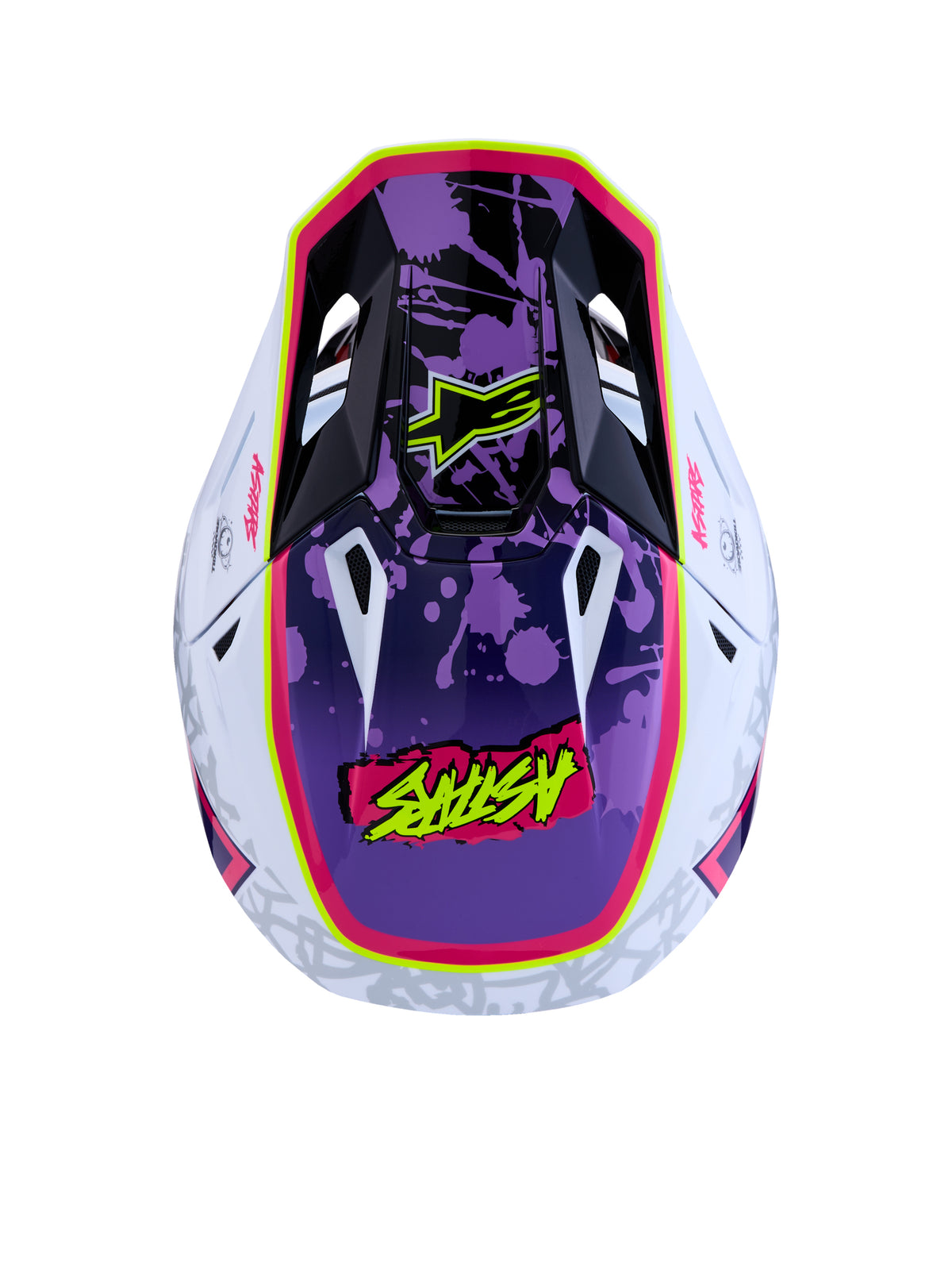S M7 Blaster Helmet Ece06/Dot Prpl/Pink/Wht Glossy Xl