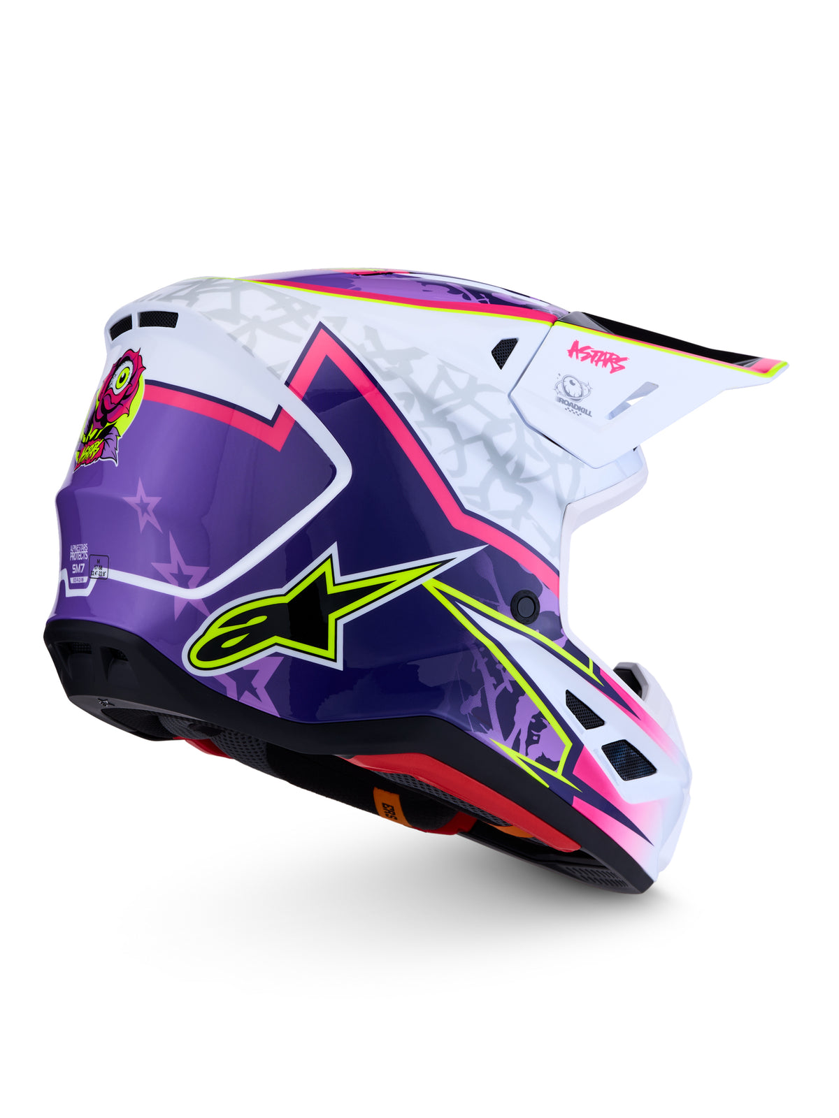 S M7 Blaster Helmet Ece06/Dot Prpl/Pink/Wht Glossy Xl