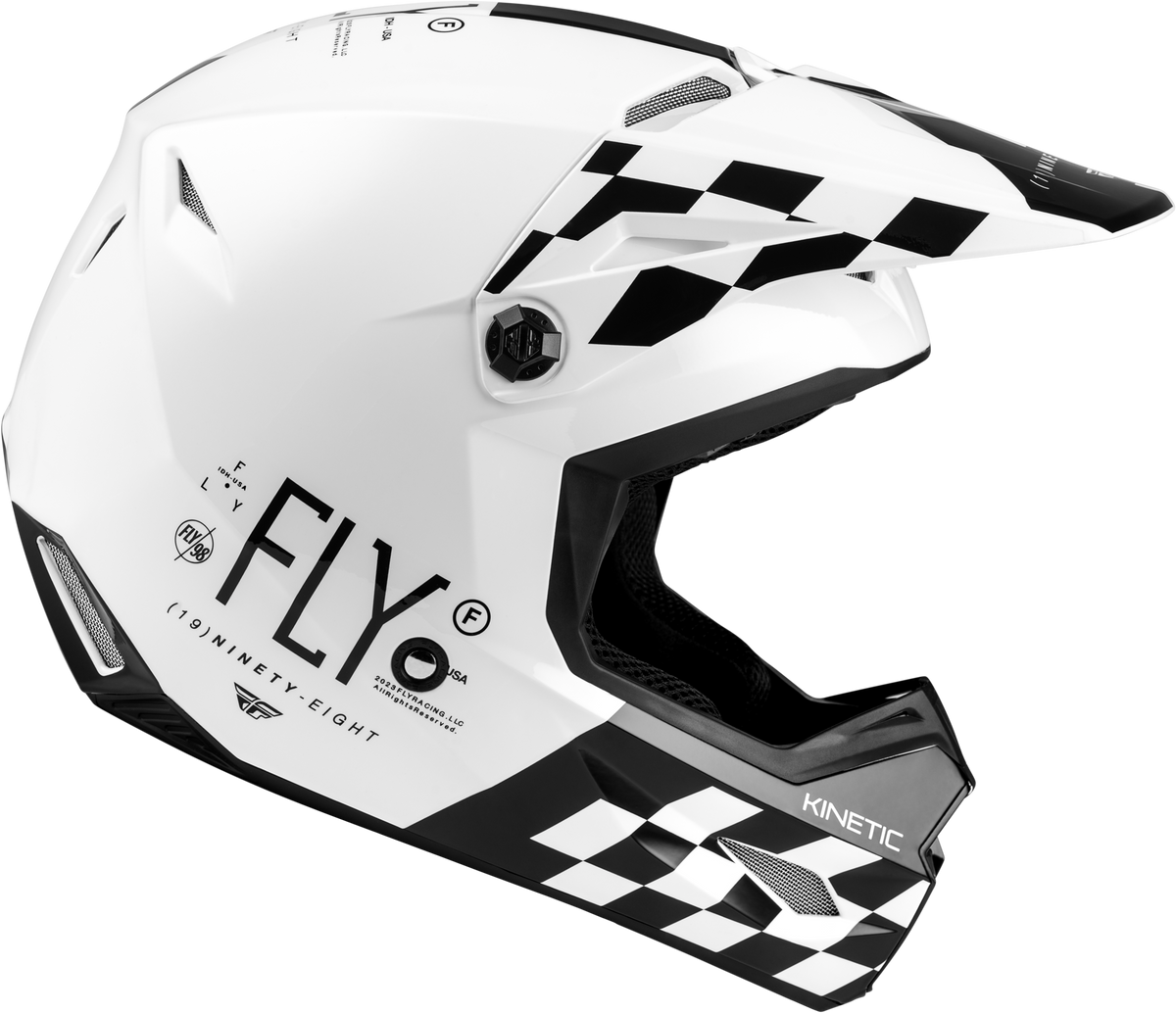 Yth Kinetic Lite Rival Helmet Gloss White/Black Yl