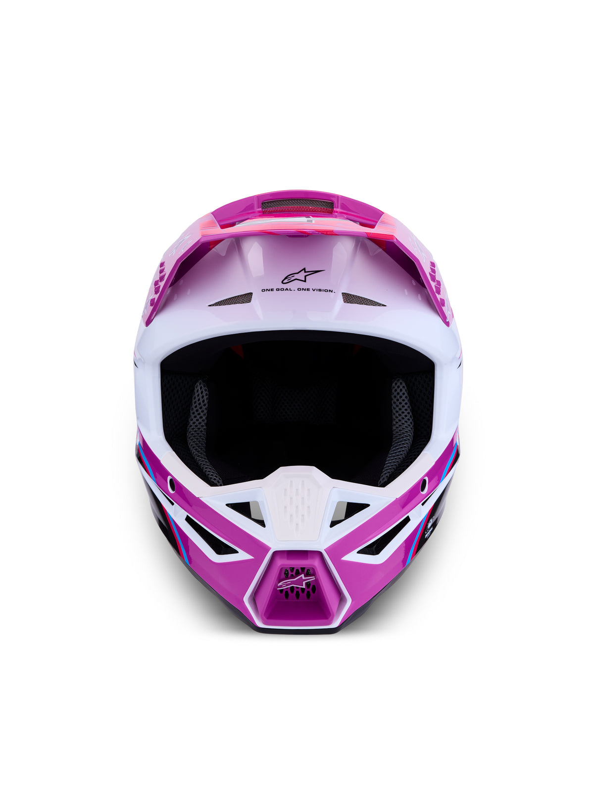 S M3 Falcon Helmet Ece06/Dot Prpl/Wht/Blk/Pink Fl Gl Md